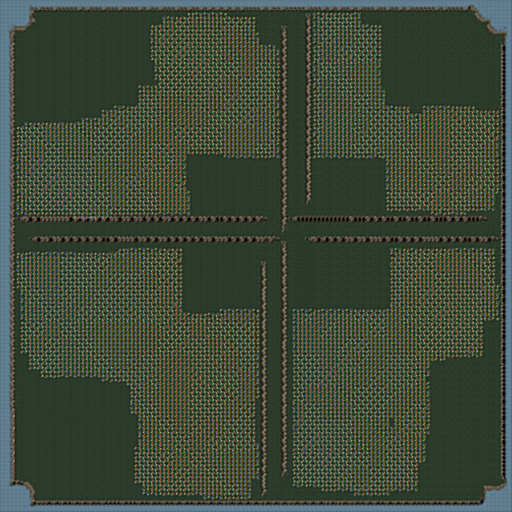 Four points in the middle