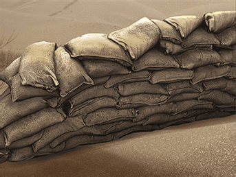 Sandsackbarriere