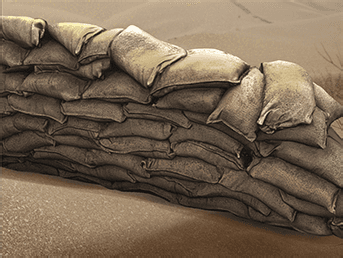 Sandsackbarriere