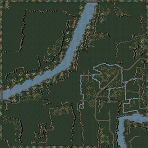 der Fluss in der mitte