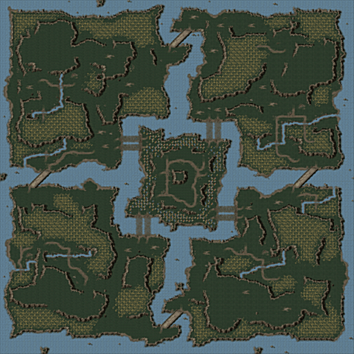 [Normal Resources]Fourway Mayhem - Balanced 4 Player Map
