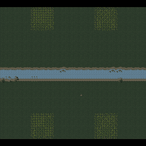 Classic map with the river in the middle