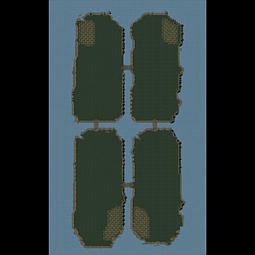 4-player 2v2 island warfare