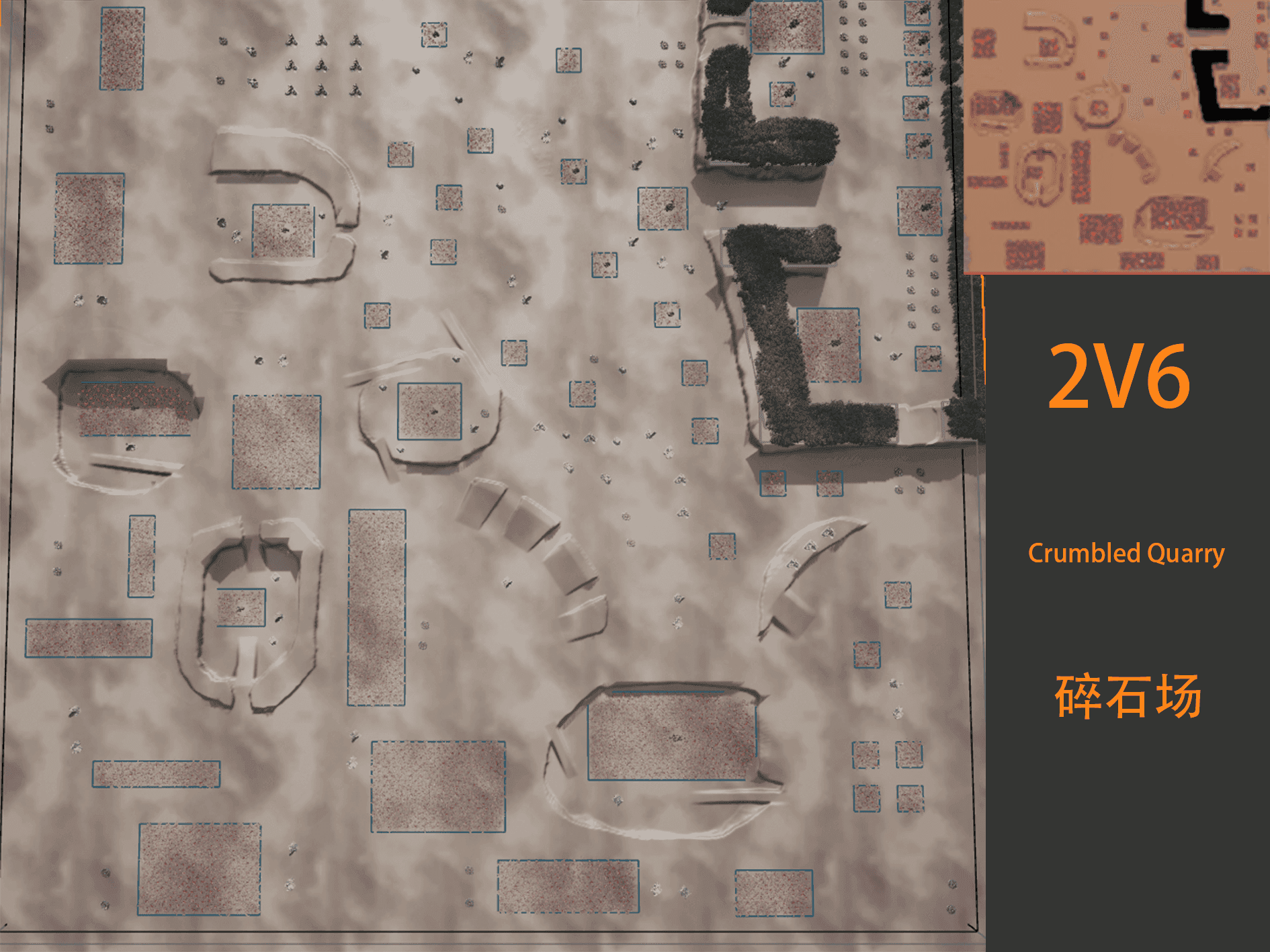 Crumbled Quarry (碎石场) 2P vs 6P
