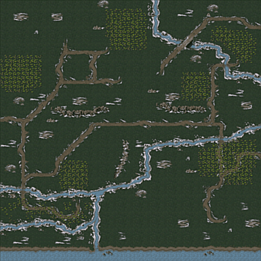 A map with some dinosaurus and a lot of tiberium