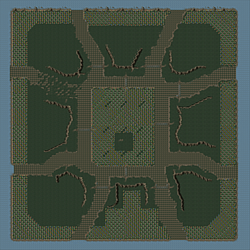 Central Island no rivers (Mega - 3 vs5 Players)