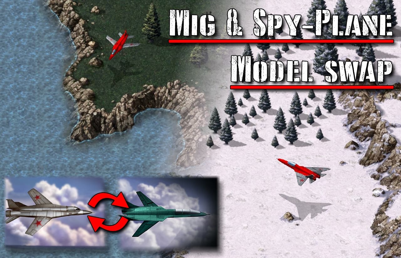 Mig & Spy-Plane Model swap