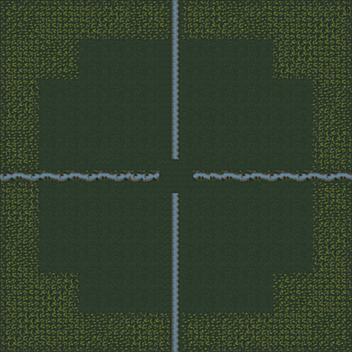 4 squares center fight - thin borders