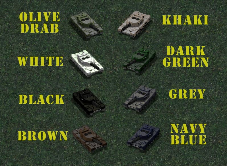 Military-like Colors