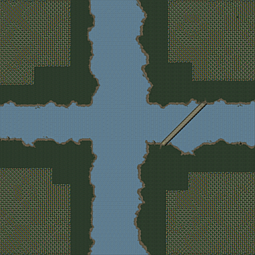 Fourway Map with a bridge